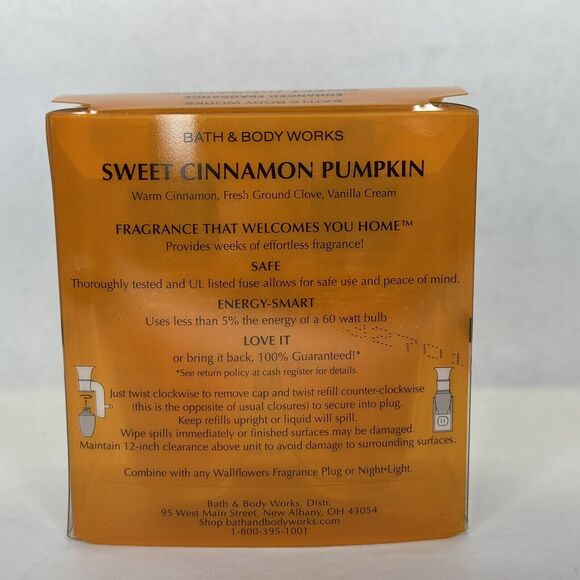 Bath & Body Works Sweet‎ Cinnamon Pumpkin Wallflowers Fragrance Refill 2 Pack - Picture 5 of 8